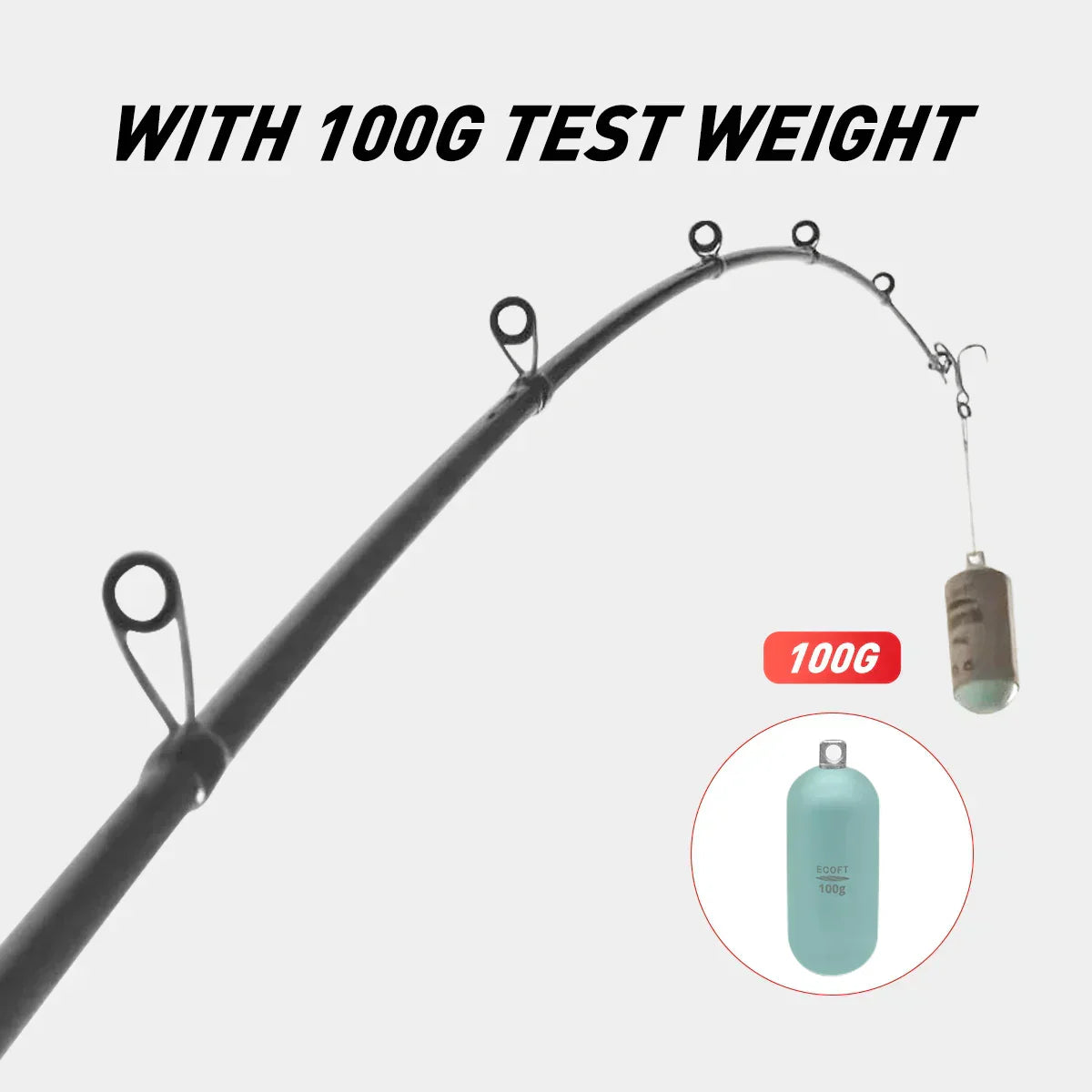 Inshore Spinning Fishing Rod Long Casting Carbon Rod Black-3
